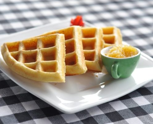 come preparare i waffle con olio extravergine di oliva
