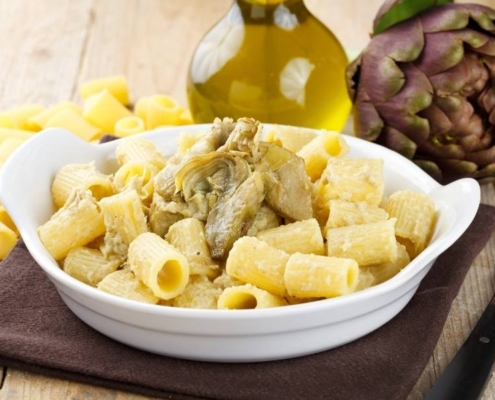 Pasta con Carciofi Sotto’Olio e Panna fatta in casa
